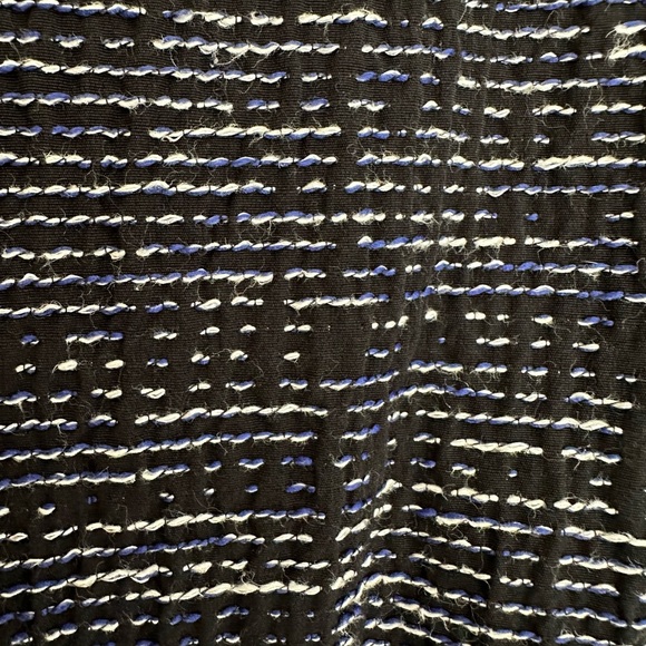 Cabi Navy Tweed Zip Front Jacket Blazer Style 723 Long Sleeve Size 8 - Picture 14 of 16